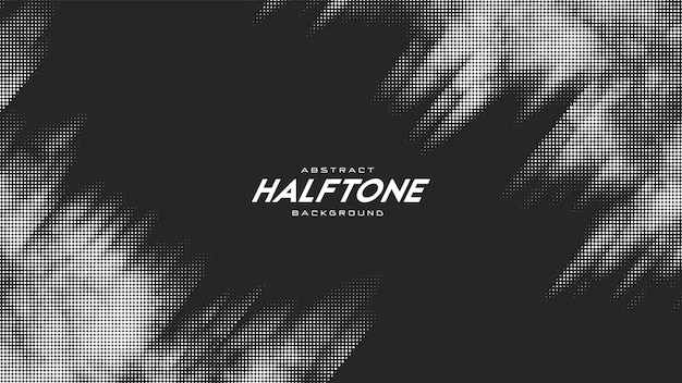 Vector abstract torn monochrome halftone background