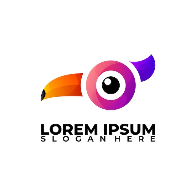 Abstract toucan logo