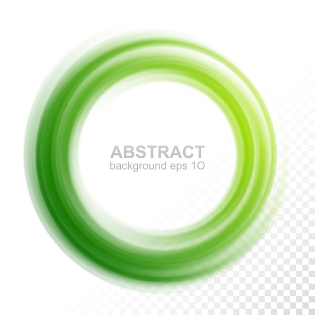 Vector abstract transparent green swirl circle