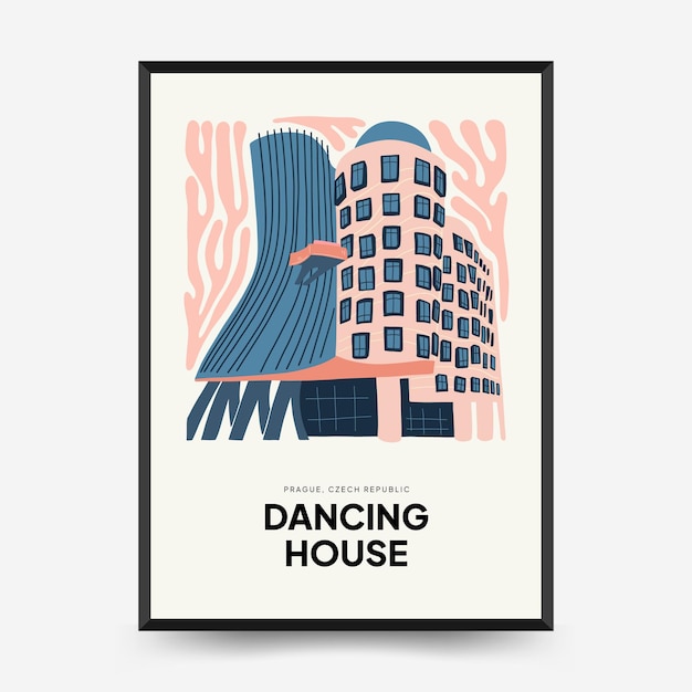 abstract travel and floral posters template modern trendy matisse minimal style