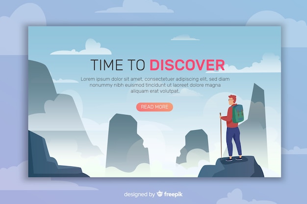 Abstract travel landing page