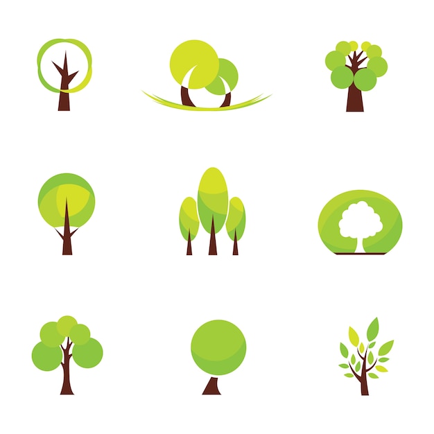 Abstract tree icons