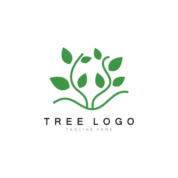 Abstract tree logo for forest and park naturewith a combination of vector