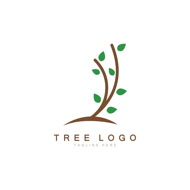 Logo astratto dell'albero per la natura della foresta e del parco con una combinazione di vettore