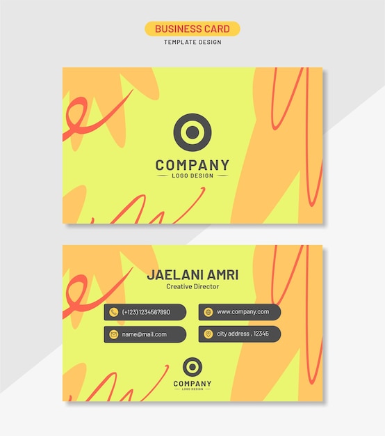 Abstract trendy business card, modern and trendy card