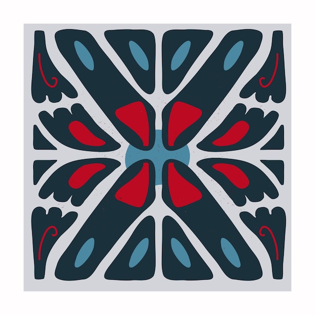 Abstract trendy creative tile pattern nordic patterns ethnic scandinavian folk style