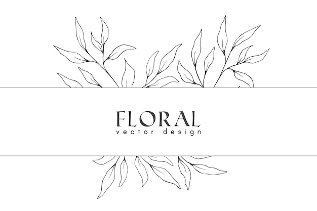 Abstract trendy floral background template