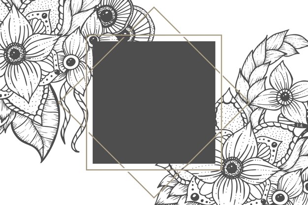 Vector abstract trendy floral background template