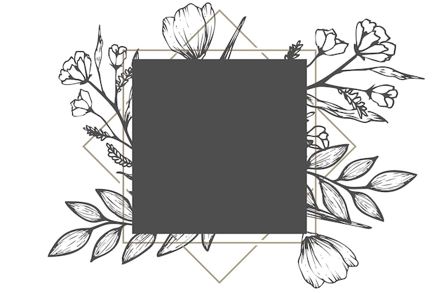 Vector abstract trendy floral background template