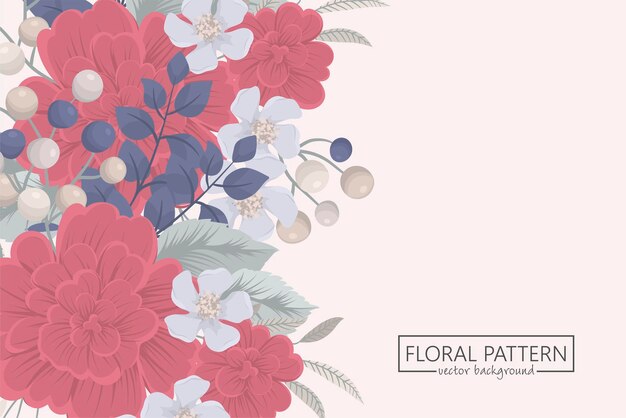 Vector abstract trendy floral background template