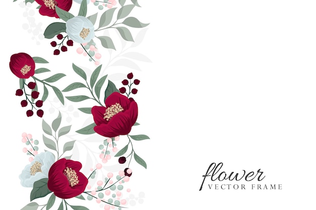 Vector abstract trendy floral background template