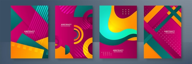 Abstract trendy gradient flowing geometric pattern background texture for poster cover design minimal color gradient banner template modern vector wave shape for brochure and social media template