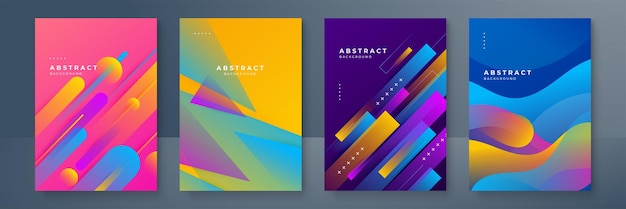 Vector abstract trendy gradient flowing geometric pattern background texture for poster cover design minimal color gradient banner template modern vector wave shape for brochure