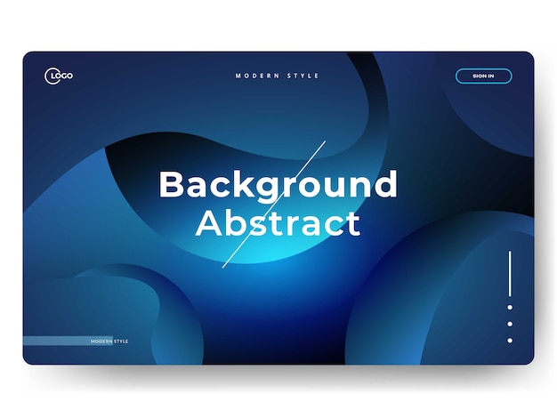 抽象的なトレンディなランディングページ、ウェブ開発に使用できます