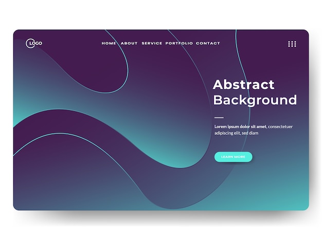 Vector abstract trendy landing pages, can be used for web development