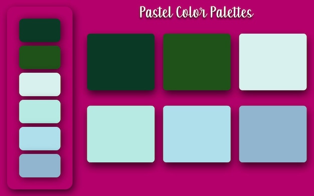 Vector abstract trendy pastel color palettes set, background for ui ux design