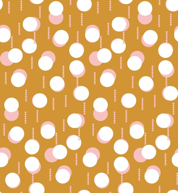 Abstract Trendy Retro Dots Seamless Vector Pattern Chic Colors Perfect fo Allover Fabric Print