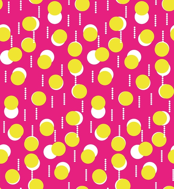 Abstract Trendy Retro Dots Seamless Vector Pattern Chic Colors Perfect fo Allover Fabric Print