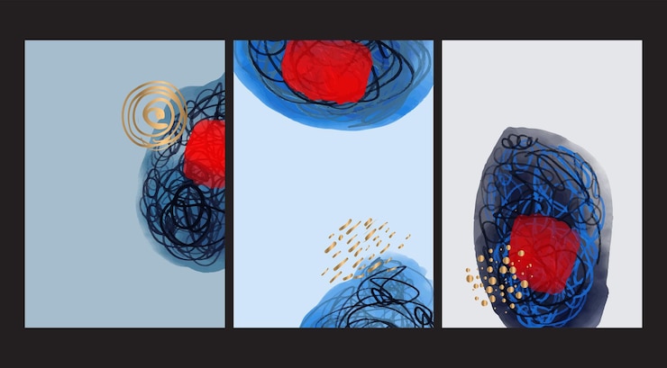 Vector abstract trendy universal artistic templates