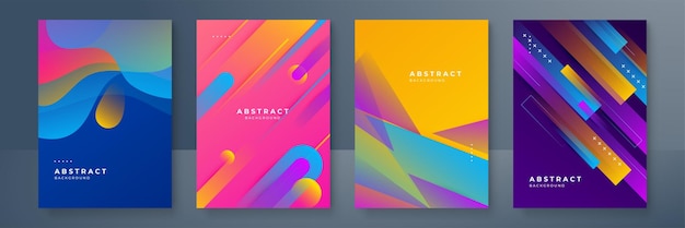 Abstract trendy verloop vloeiende geometrische patroon achtergrondstructuur voor poster cover ontwerp Minimale kleurverloop sjabloon voor spandoek Moderne vectorgolfvorm voor brochure