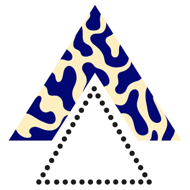 抽象的な三角形ドット ライン ベクトル図