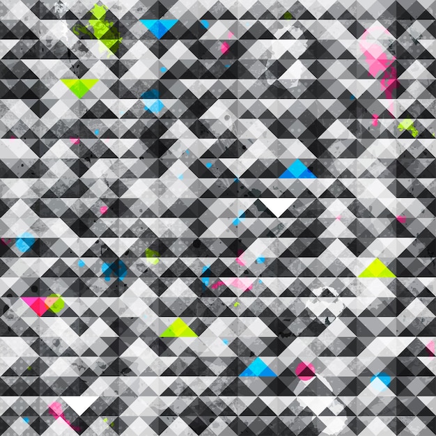 Abstract triangle grunge seamless pattern