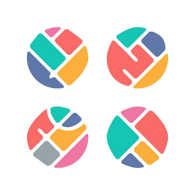 Abstract triangle icon sets