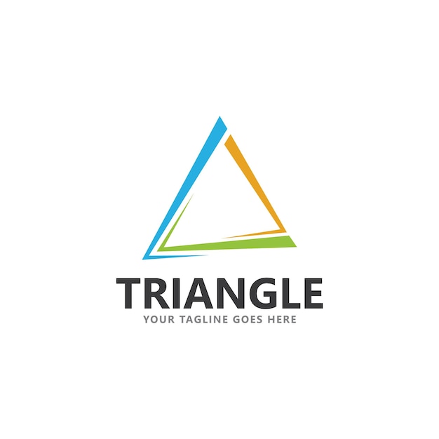 ベクトル 抽象的な三角形のロゴとシンボルベクトルのアイコン
