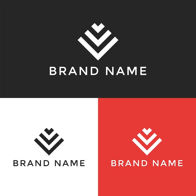 Абстрактный шаблон логотипа треугольника отлично подходит для любого бизнеса