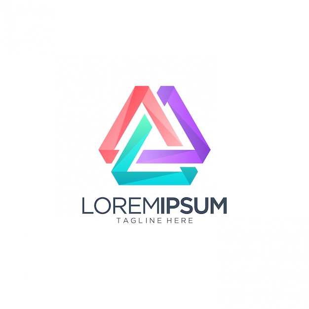 Abstract triangle logo   template