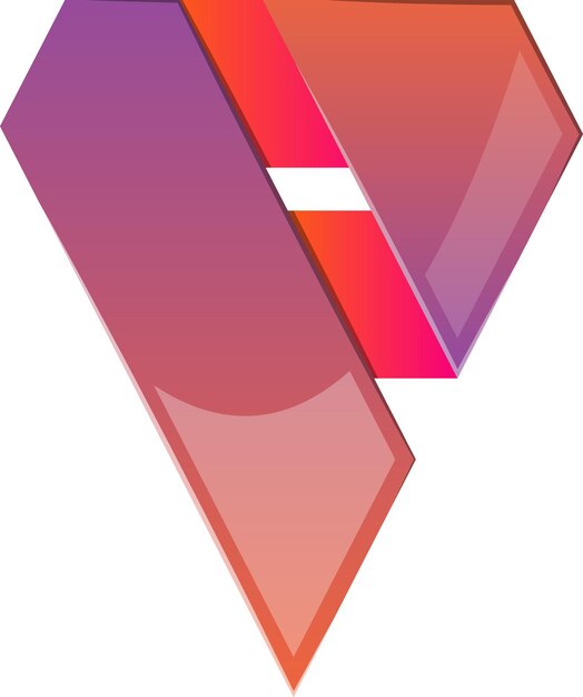 Logo triangolo astratto in stile trendy e minimale