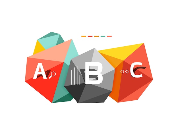 Modello infografico triangolo basso basso poli sfondo vettoriale per le opzioni del numero del diagramma di layout del flusso di lavoro o il web design