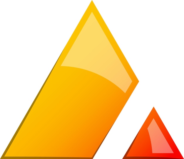 Vector abstract triangle mountain logo illustration in trendy and minimal style