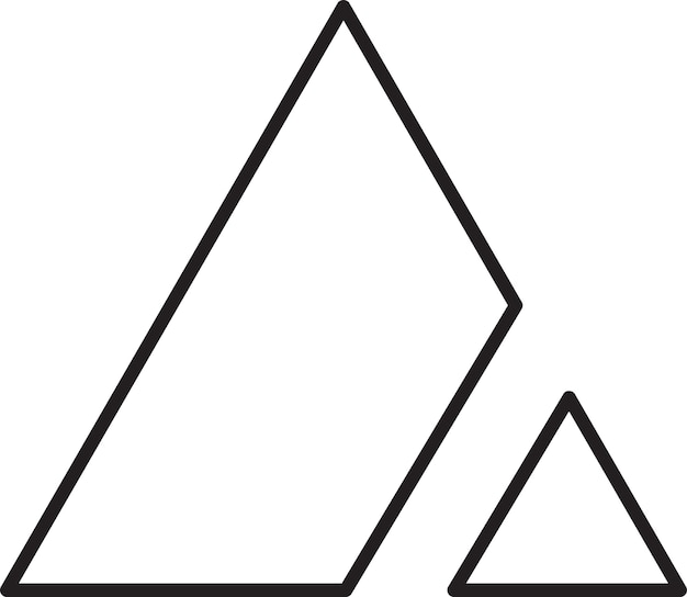 Vector abstract triangle mountain logo illustration in trendy and minimal style