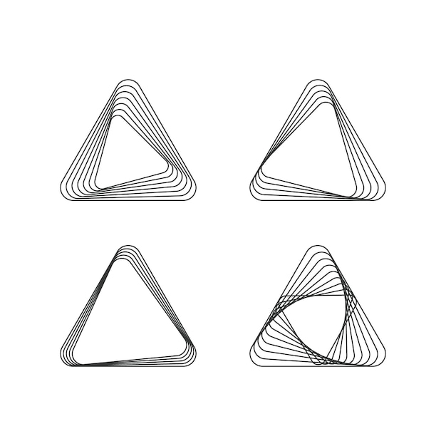 Vector abstract triangle with line art style