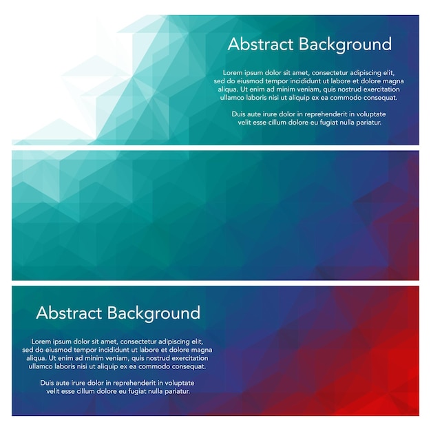 Vector abstract triangles banners