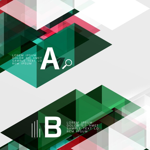 Abstract triangles and lines vector background