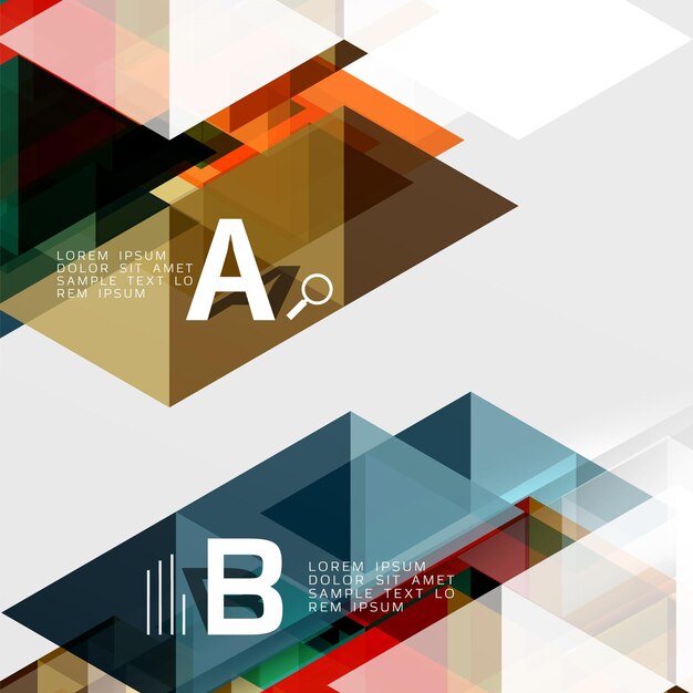 Abstract triangles and lines vector background