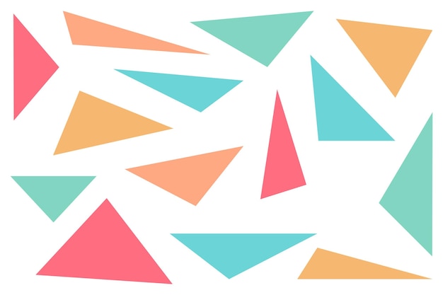 Vector abstract triangles set