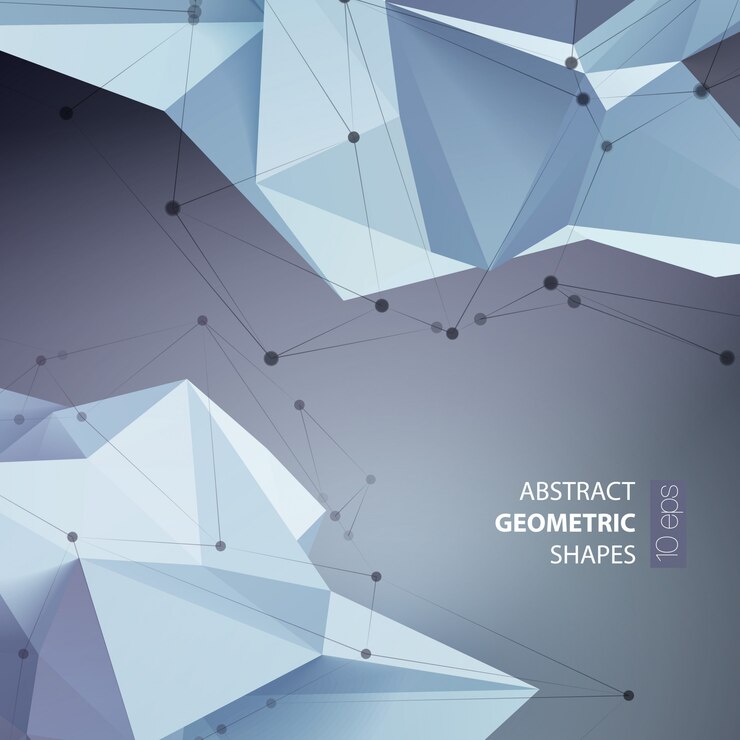 Vector abstract triangles space low poly.