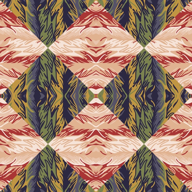 Abstract tribal mosaic seamless pattern Creative geometric ethnic tile
