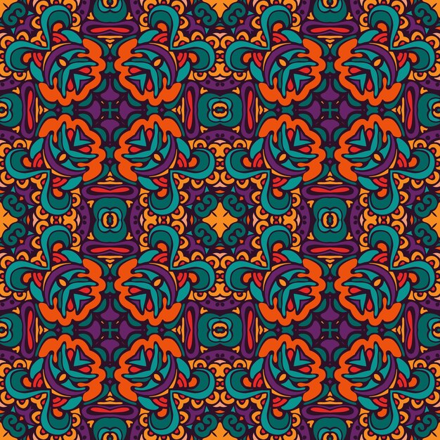 Abstract tribal vintage etnisch naadloos patroon sier