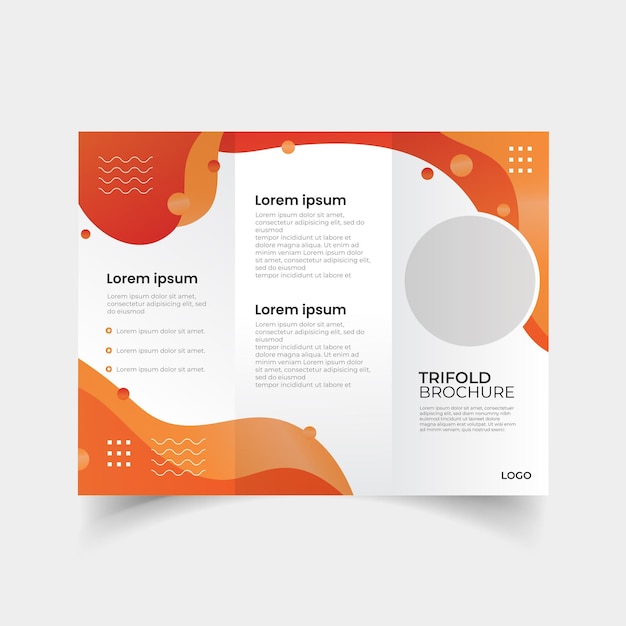 Abstract trifold brochure template