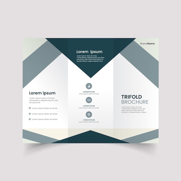 Vector abstract trifold brochure template