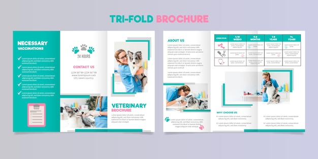 Abstract trifold brochure template