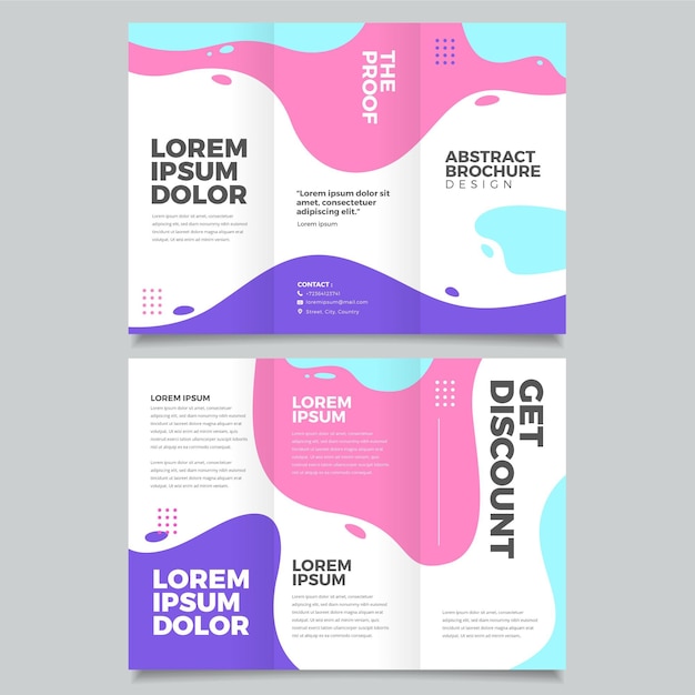 Abstract trifold brochure template