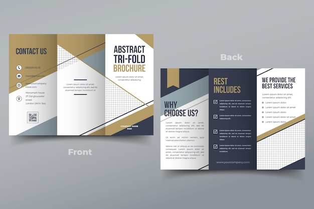 Vector abstract trifold brochure template