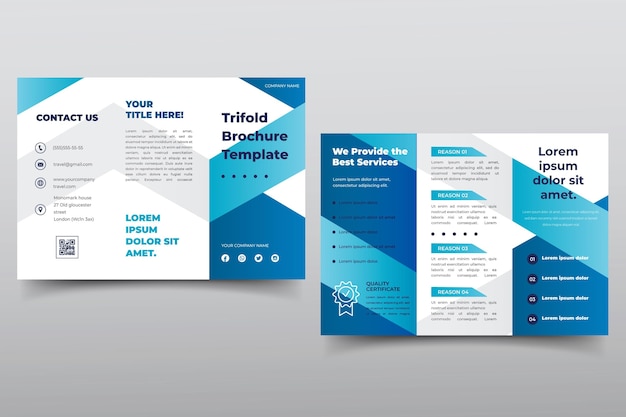 Abstract trifold brochure template