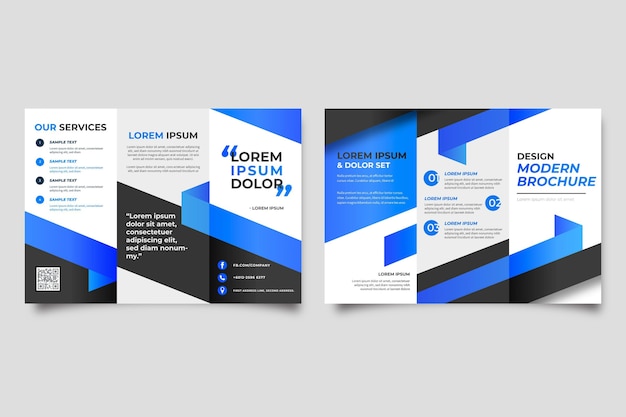 Abstract trifold brochure template