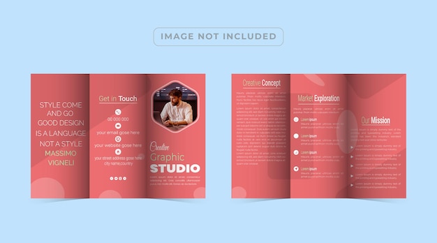 Abstract trifold brochure template